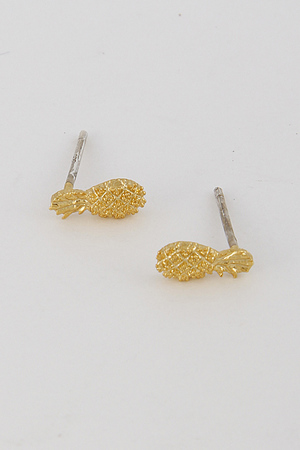 Shiny Pineapple Simple Earrings 6GAG2